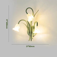 Applique murale rétro restaurant vert à LED « Fleurs Américaines » | Marco Lucetti