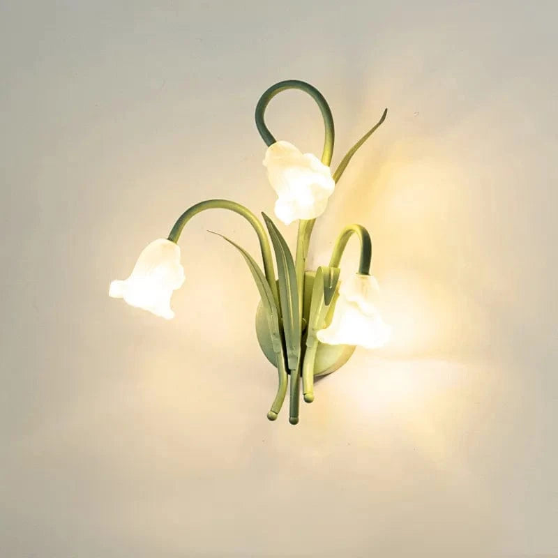 Applique murale rétro restaurant vert à LED « Fleurs Américaines » | Marco Lucetti