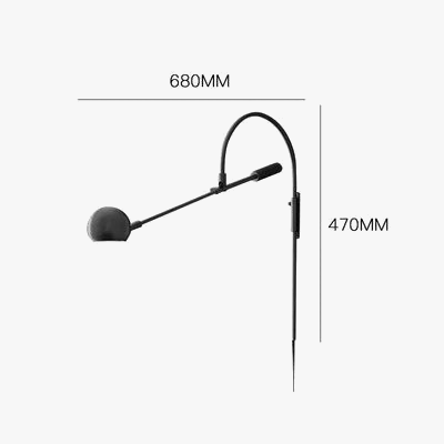 Applique murale rétro rotative G9 - Lampe de chevet élégante, couleur or/noir | Marco Lucetti