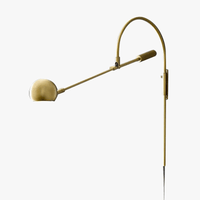 Applique murale rétro rotative G9 - Lampe de chevet élégante, couleur or/noir | Marco Lucetti