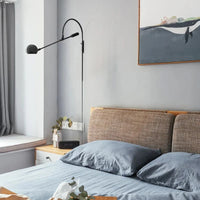 Applique murale rétro rotative G9 - Lampe de chevet élégante, couleur or/noir | Marco Lucetti