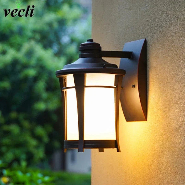 Applique murale rétro vintage imperméable pour intérieur et extérieur - Style Classique | Marco Lucetti Brun / CHINE / Pas d&#39;ampoule E27