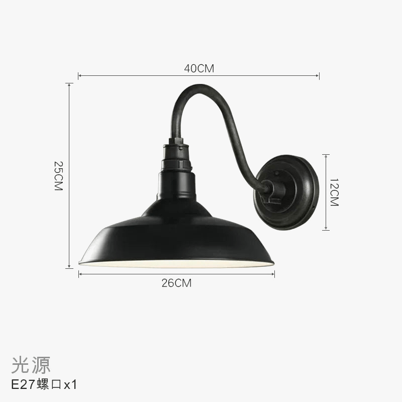 Applique murale rétro vintage loft industriel - Étanche pour intérieur et extérieur | Marco Lucetti