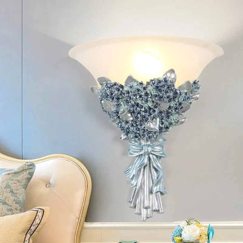 Applique murale romantique rose "Sandyha" en résine européenne créative | Marco Lucetti