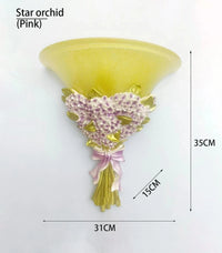 Applique murale romantique rose "Sandyha" en résine européenne créative | Marco Lucetti Orchidée étoilée (Rose)