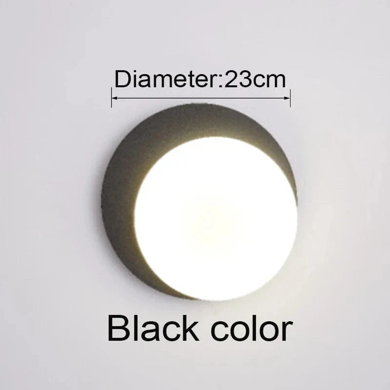 Applique murale ronde de chambre à coucher, design exclusif | Marco Lucetti Noir B
