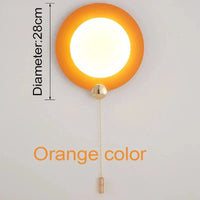 Applique murale ronde de chambre à coucher, design exclusif | Marco Lucetti Orange A