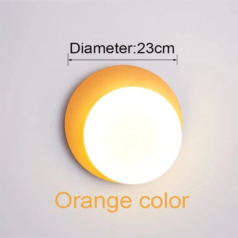 Applique murale ronde de chambre à coucher, design exclusif | Marco Lucetti OrangeB