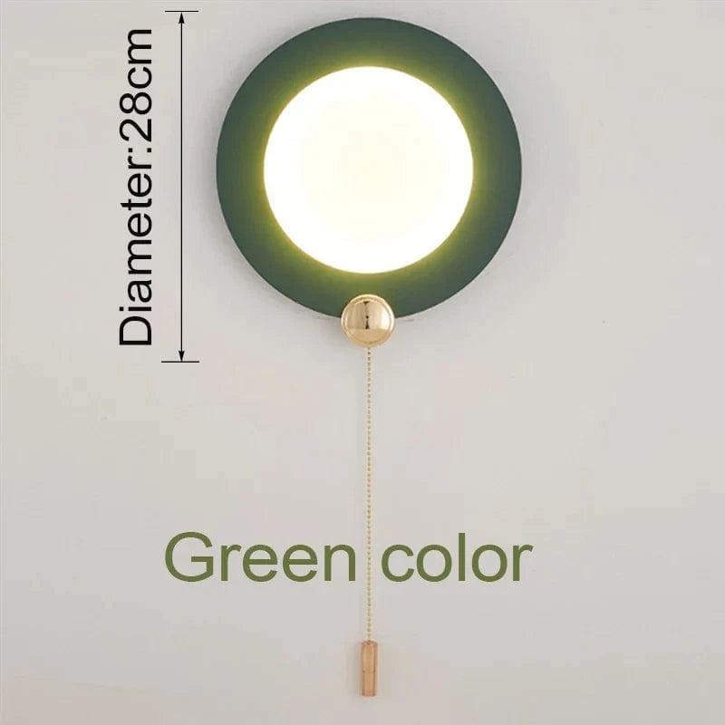 Applique murale ronde de chambre à coucher, design exclusif | Marco Lucetti Vert A