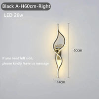 Applique murale ronde design. | Marco Lucetti Noir A 60cm Droite / Lumière chaude