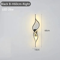 Applique murale ronde design. | Marco Lucetti Noir B 60cm Droite / Lumière chaude