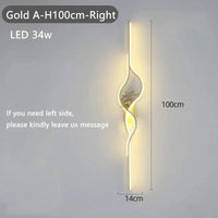 Applique murale ronde design. | Marco Lucetti Or A 100cm Droite / Lumière chaude