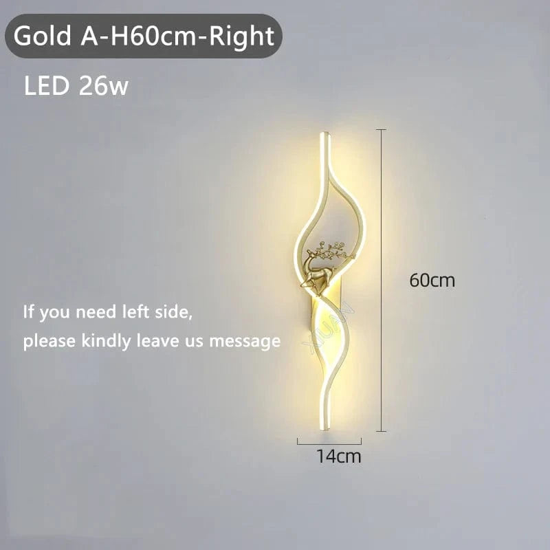 Applique murale ronde design. | Marco Lucetti Or A 60cm Droite / Lumière chaude