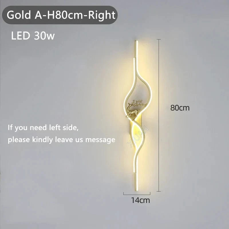 Applique murale ronde design. | Marco Lucetti Or A 80cm Droite / Lumière chaude