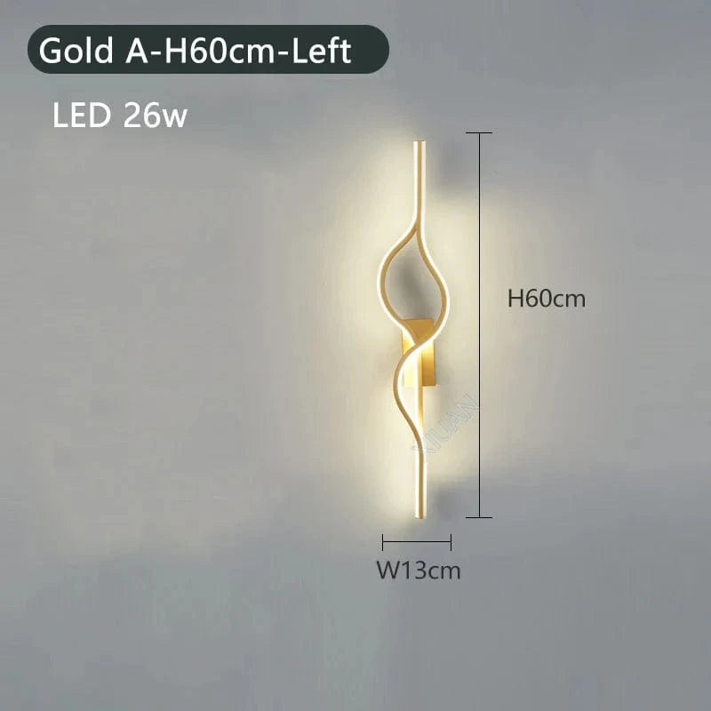 Applique murale ronde design. | Marco Lucetti Or B 60cm Gauche / Lumière chaude