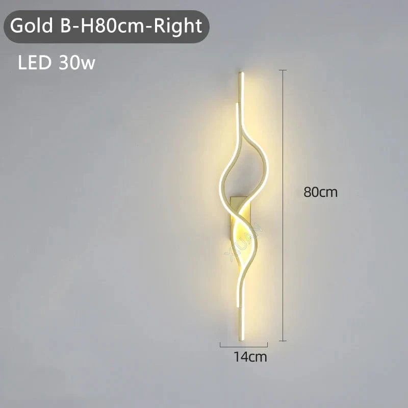 Applique murale ronde design. | Marco Lucetti Or B 80cm Droite / Lumière chaude