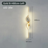 Applique murale ronde design. | Marco Lucetti Or B 80cm Gauche / Lumière chaude