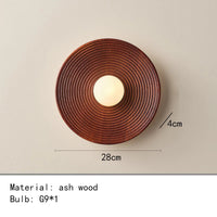 Applique murale design en bois avec éclairage blanc pour hôtel de luxe