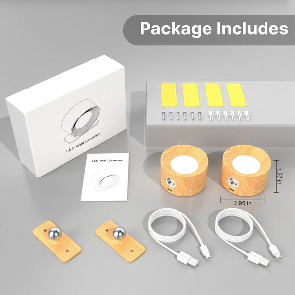 Applique murale ronde en bois avec LED directionnelle. | Marco Lucetti