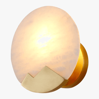 Applique murale ronde en marbre et cuivre naturel pour un intérieur élégant | Marco Lucetti