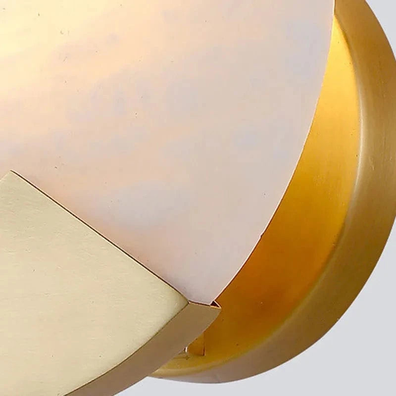 Applique murale ronde en marbre et cuivre naturel pour un intérieur élégant | Marco Lucetti