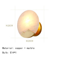 Applique murale ronde en marbre et cuivre naturel pour un intérieur élégant | Marco Lucetti A-Or / Blanc chaud (2700-3500K)