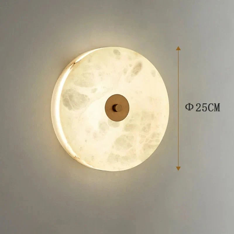 Applique murale ronde en marbre LED pour un éclairage chaleureux et moderne | Marco Lucetti Dia25CM