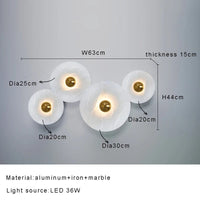 Applique Murale Design Ronde en Marbre pour une Décoration Intérieure Élégante