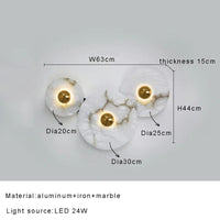 Applique Murale Design Ronde en Marbre pour une Décoration Intérieure Élégante