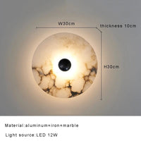 Applique Murale Design Ronde en Marbre pour une Décoration Intérieure Élégante