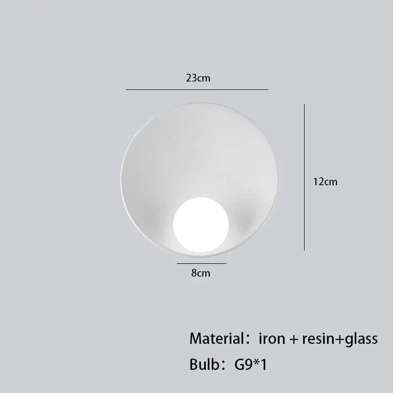 Applique murale ronde en résine pour une décoration maison tendance | Marco Lucetti Blanc 23cm / 4000K