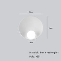 Applique murale ronde en résine pour une décoration maison tendance | Marco Lucetti Blanc 23cm / 4000K