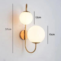 Applique murale ronde en verre design | Marco Lucetti A laiton / Blanc chaud (2700-3500K)