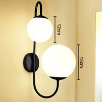 Applique murale ronde en verre design | Marco Lucetti A noir / Blanc chaud (2700-3500K)