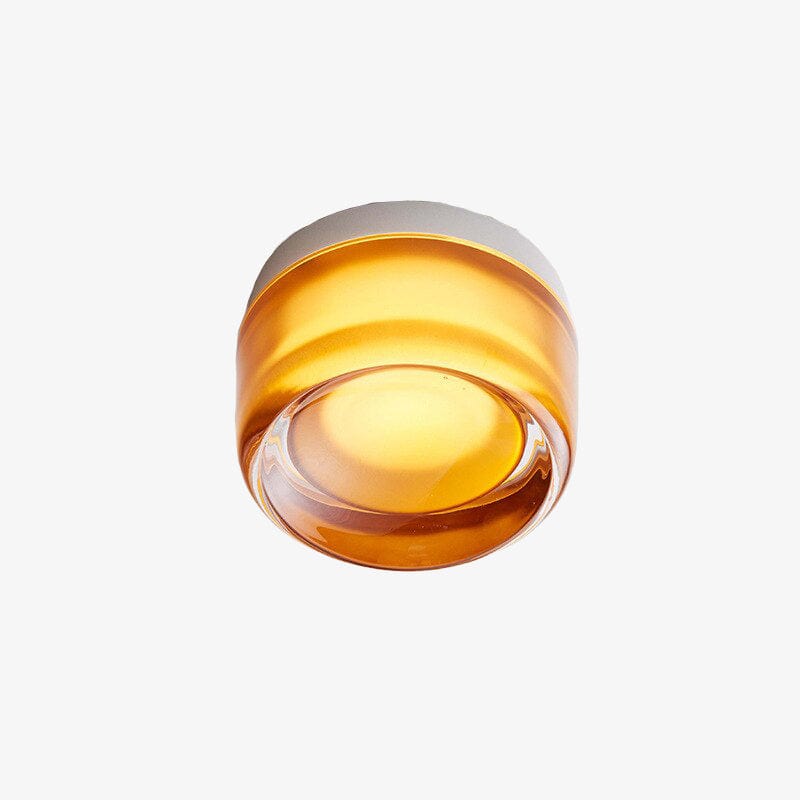 Applique murale ronde LED en verre - Style moderne | Marco Lucetti Ambré