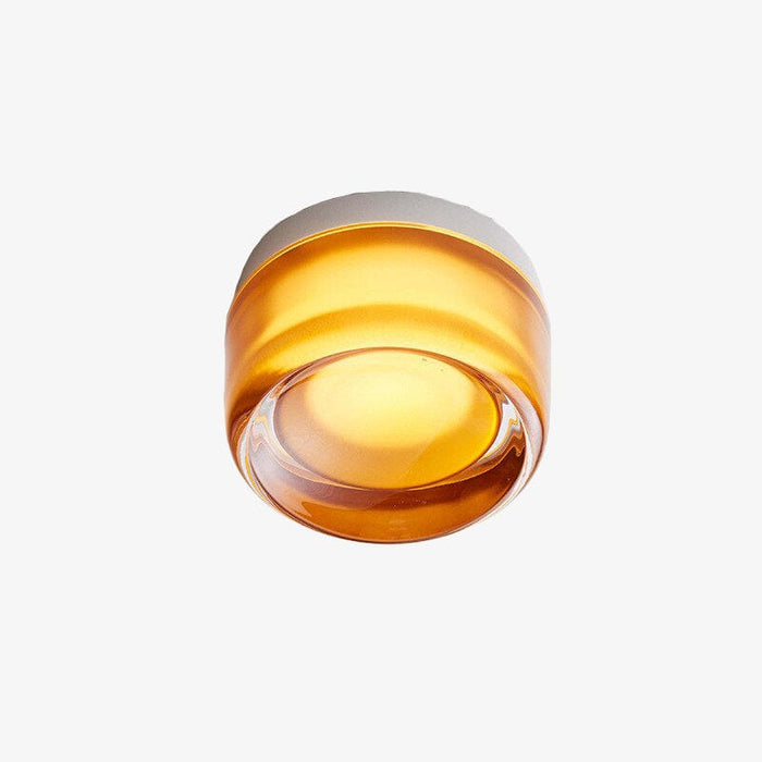 Applique murale ronde LED en verre - Style moderne | Marco Lucetti Ambré