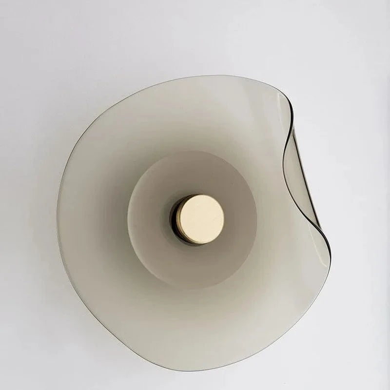 Applique murale ronde - Verre gris tendance | Marco Lucetti 25 cm 1 / Blanc froid