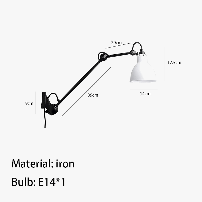 Applique Murale Rotative Métallique avec Prise | Marco Lucetti