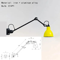 Applique Murale Rotative Métallique avec Prise | Marco Lucetti L-Jaune / Avec prise / Lumière blanche