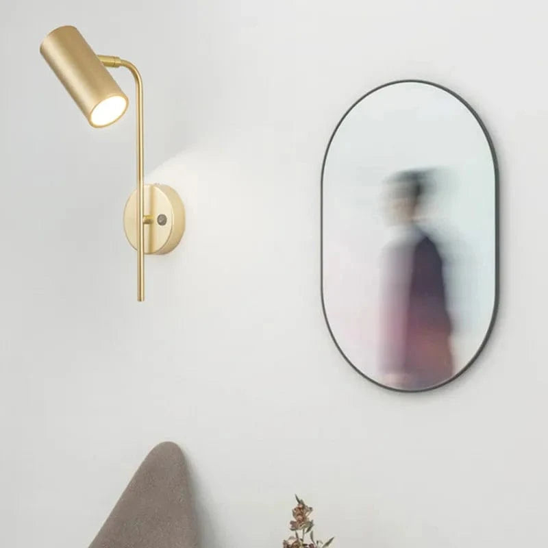 Applique murale rotative moderne pour salon avec LED intégrée et interrupteur - Lampe design pour chambre à coucher ou allée | Marco Lucetti