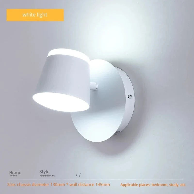 Applique Murale Rotative Nordique avec Interrupteur et Lampe de Lecture LED Réglable | Marco Lucetti Blanc-6500K / C.A. 110 V