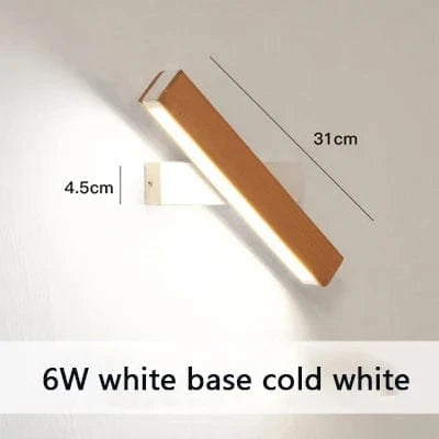 Applique murale rotative nordique en bois massif LED ajustable | Marco Lucetti W blanc blanc froid L
