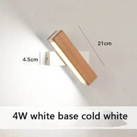 Applique murale rotative nordique en bois massif LED ajustable | Marco Lucetti W blanc blanc froid S