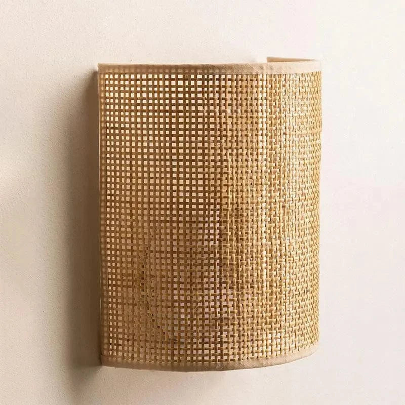 Applique murale rotin Asie Sud-Est avec LED | Marco Lucetti
