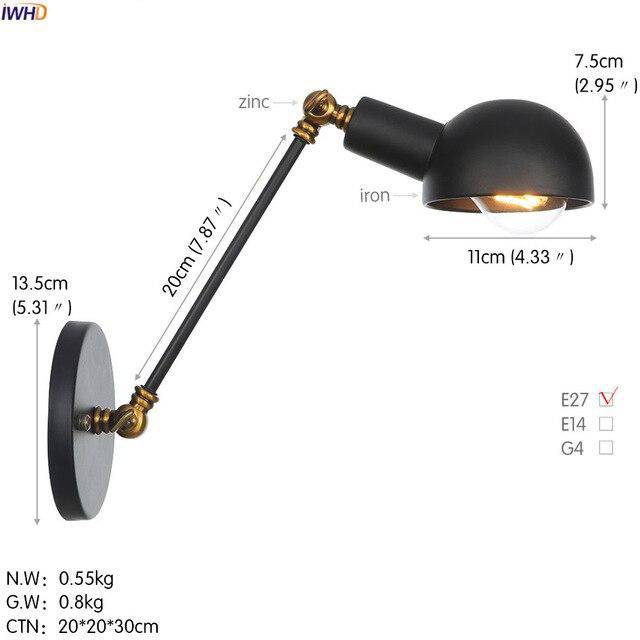 Applique murale rustique en métal - Bras ajustable | Marco Lucetti