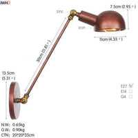 Applique murale rustique en métal - Bras ajustable | Marco Lucetti Rustique - B