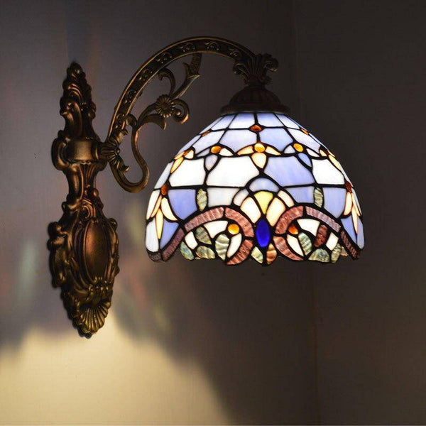 Applique murale rustique et antique Tiffany | Marco Lucetti Bleu