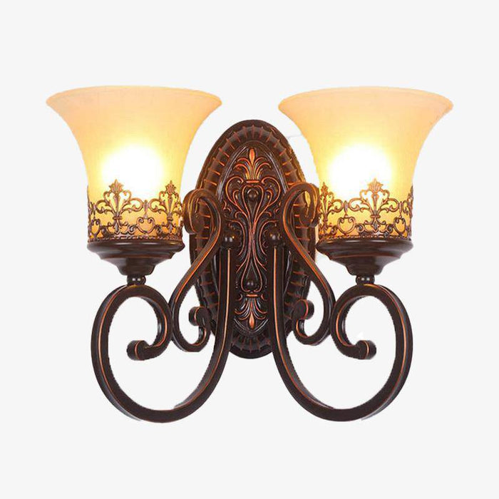 Applique Murale Rustique Rétro Vintage | Marco Lucetti 2 lampes