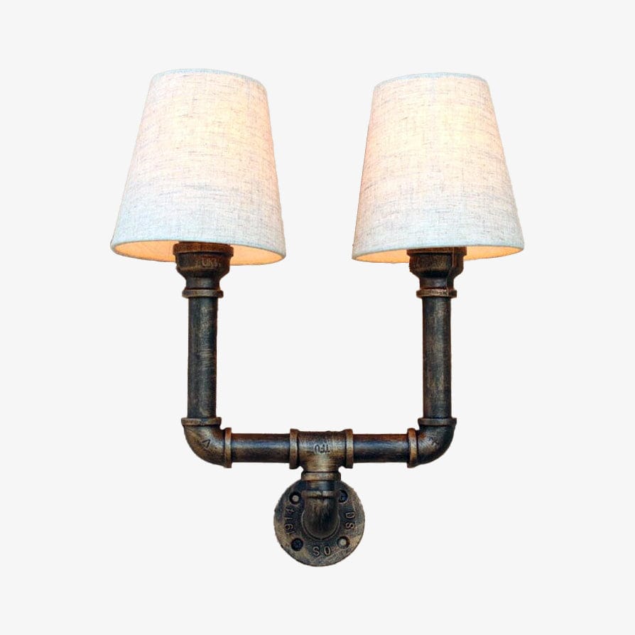 Applique murale Saili Vintage LED Double Abat-jours | Marco Lucetti