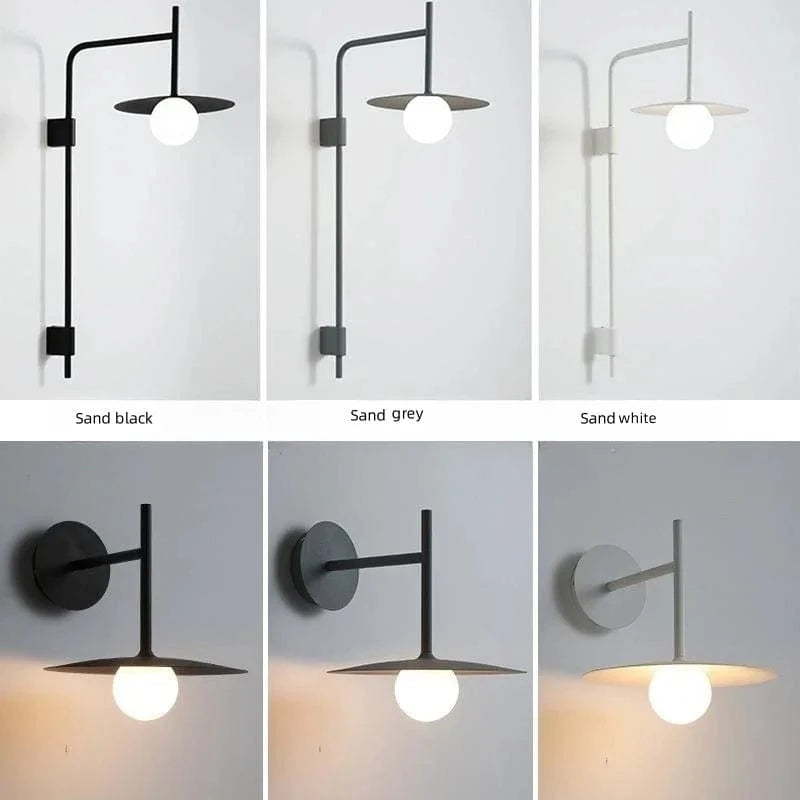 Applique murale Scandinave à bras mobile en verre pour salon, chambre d'hôtel et étude | Marco Lucetti